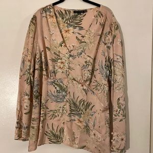 Tropical print ASOS blouse